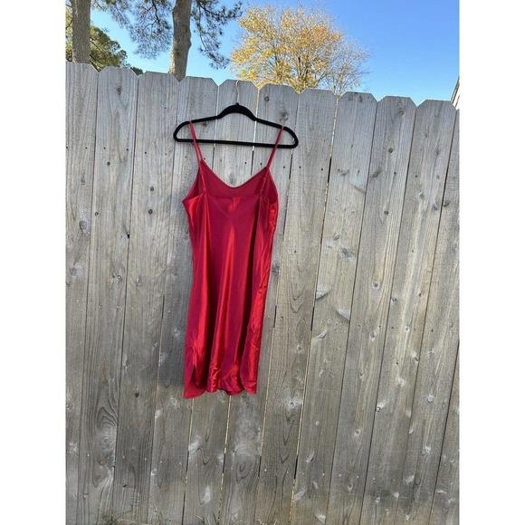 Vintage Vanity Fair Red Nightgown Slip Dress Lingerie Size 38 (small) Sexy Small - Picture 6 of 8